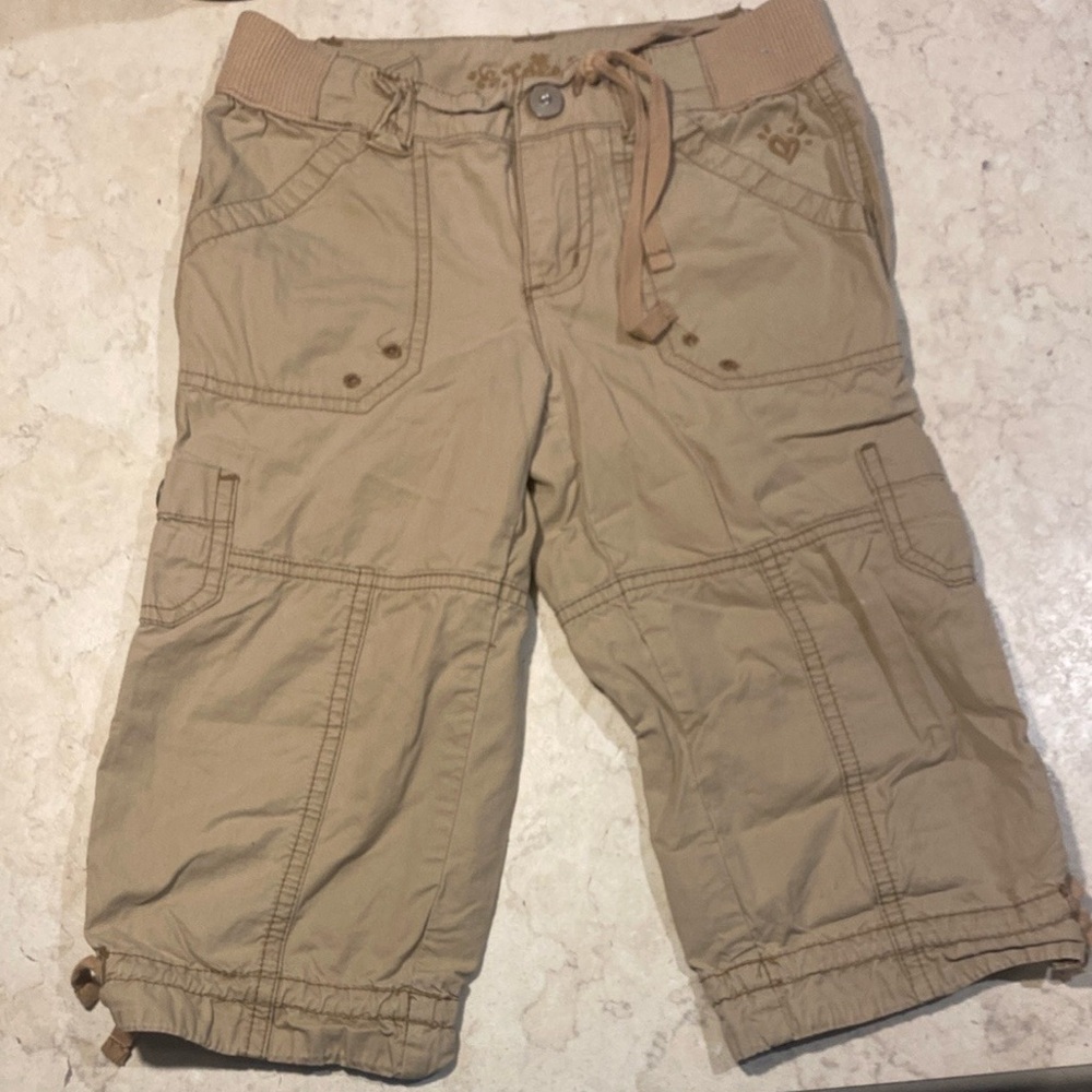Justice Tan Cargo Capris for Kids
